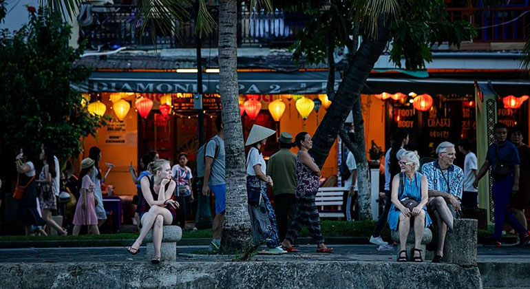 sunrise in Hoi An Vietnam 